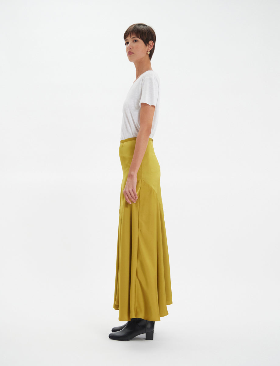 15qty NEW  / Jupe Velvette -  Mustard