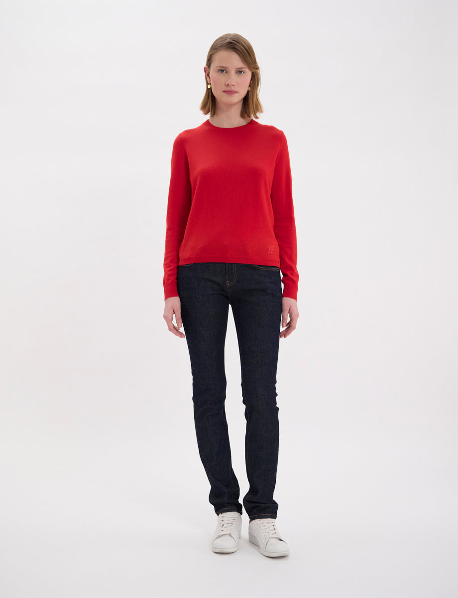 14qty NEW  / Pull Angela en laine -  Red