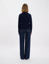 9qty NEW  / Gilet Césarion en laine -  Blue Navy