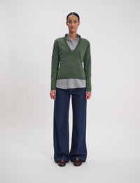 13qty NEW  / Pull Morgana en laine -  Khaki