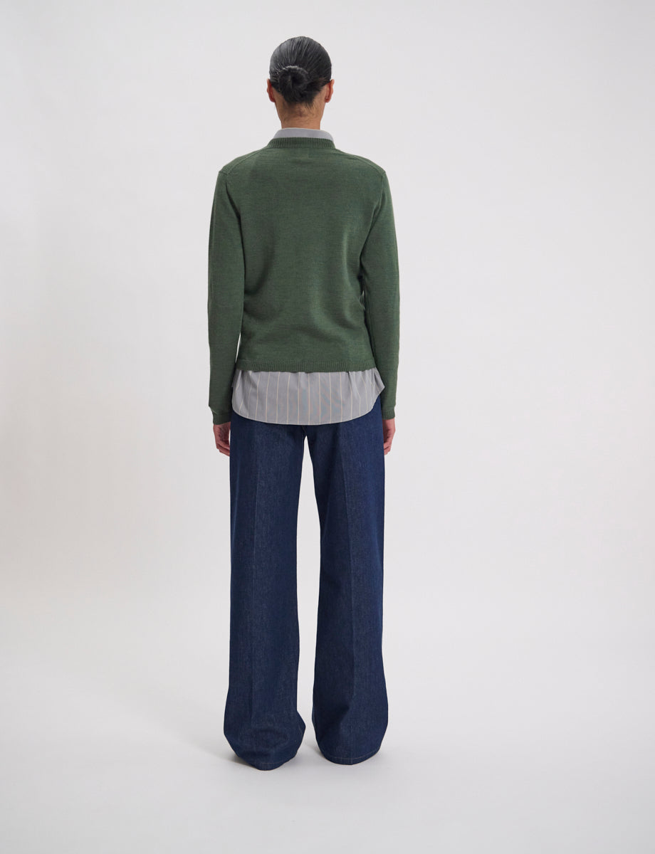 13qty NEW  / Pull Morgana en laine -  Khaki