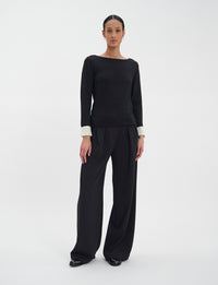 4qty NEW  / Pull Gigi en laine -  Black