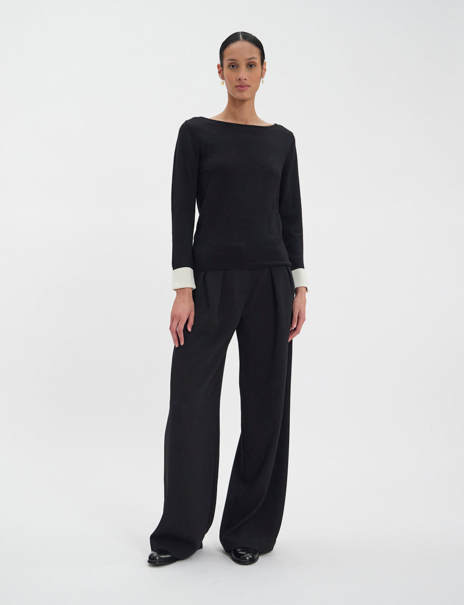 4qty NEW  / Pull Gigi en laine -  Black