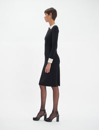 5qty NEW  / Robe Gabby en laine -  Black