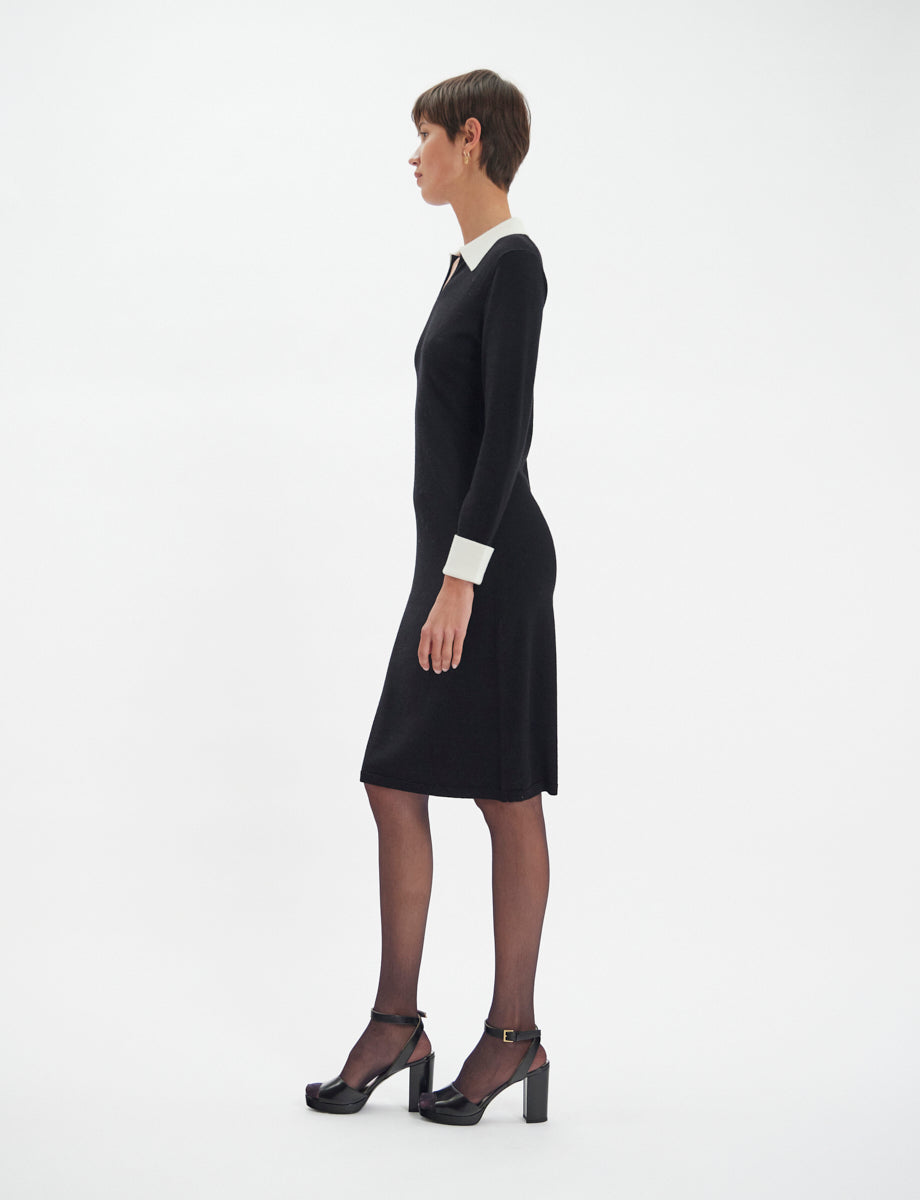 5qty NEW  / Robe Gabby en laine -  Black
