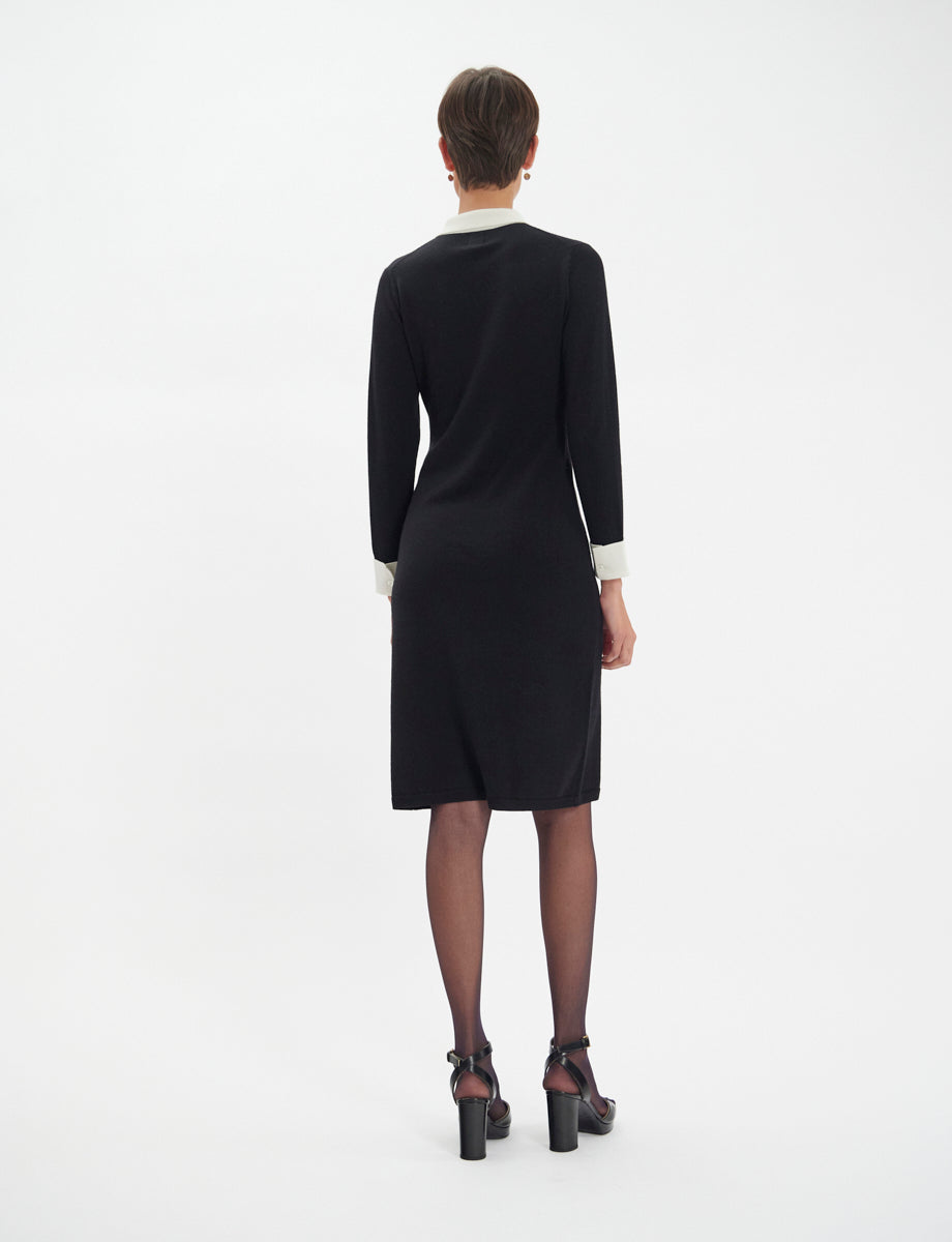 5qty NEW  / Robe Gabby en laine -  Black