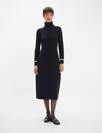 27qty NEW  / Robe Divine en laine -  Black