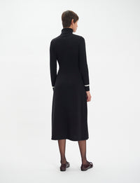 27qty NEW  / Robe Divine en laine -  Black