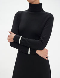 27qty NEW  / Robe Divine en laine -  Black
