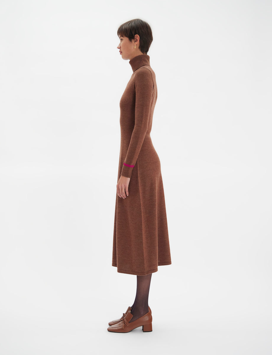 21qty NEW  / Robe Divine en laine -  Brown