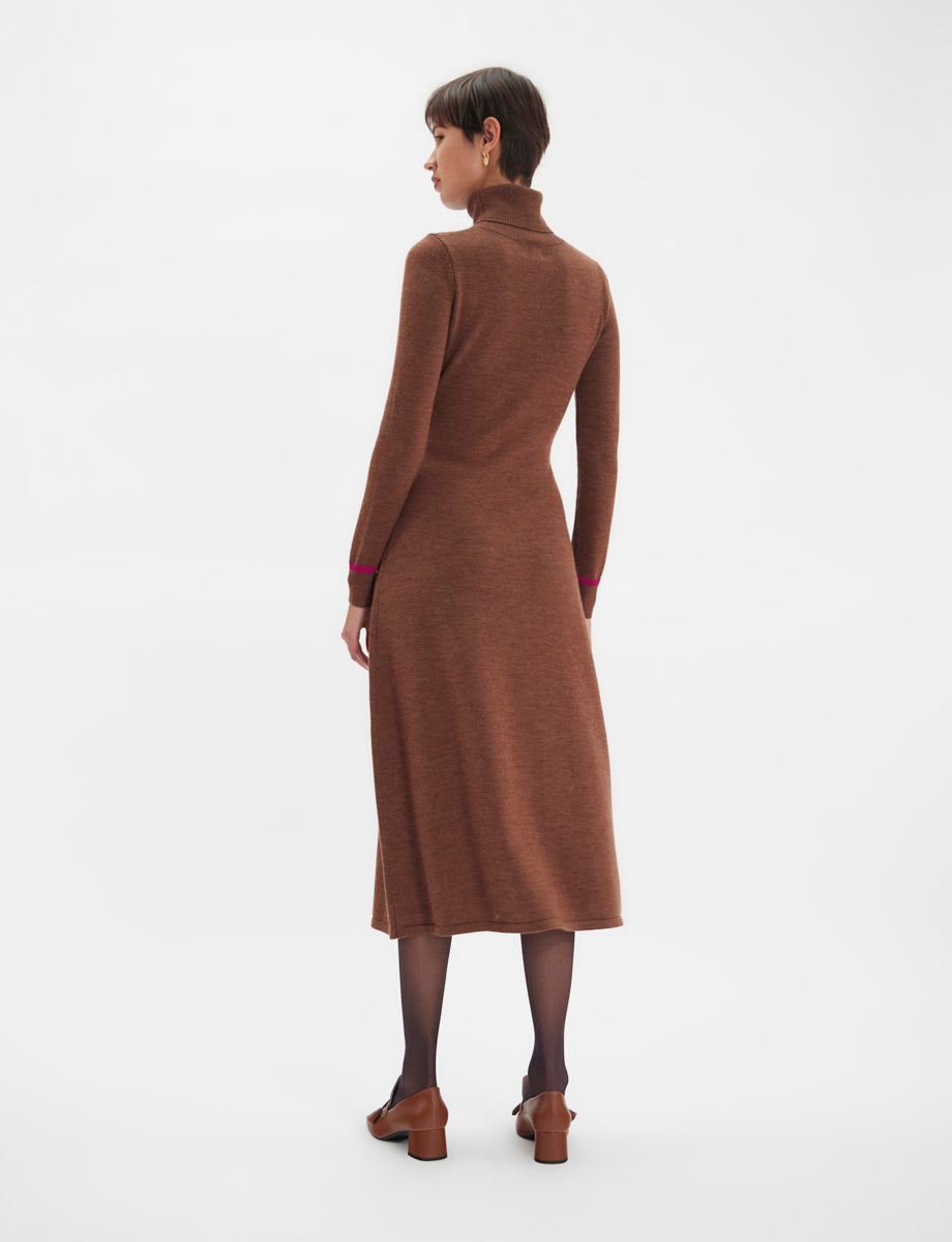 21qty NEW  / Robe Divine en laine -  Brown