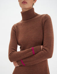 21qty NEW  / Robe Divine en laine -  Brown