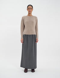 11qty NEW  / Pull Arthur en laine et cachemire mélangé -  Beige