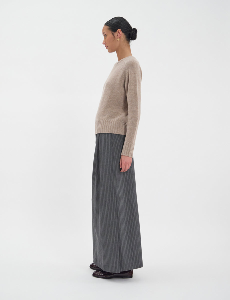 11qty NEW  / Pull Arthur en laine et cachemire mélangé -  Beige