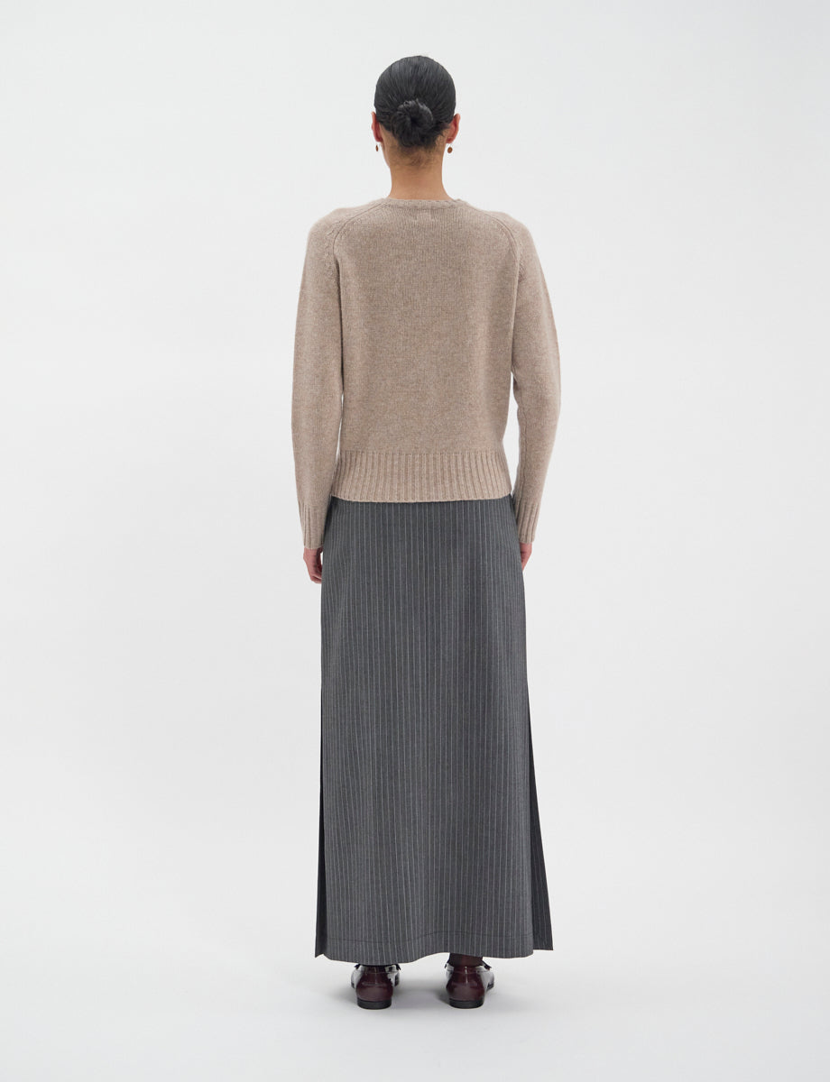 11qty NEW  / Pull Arthur en laine et cachemire mélangé -  Beige