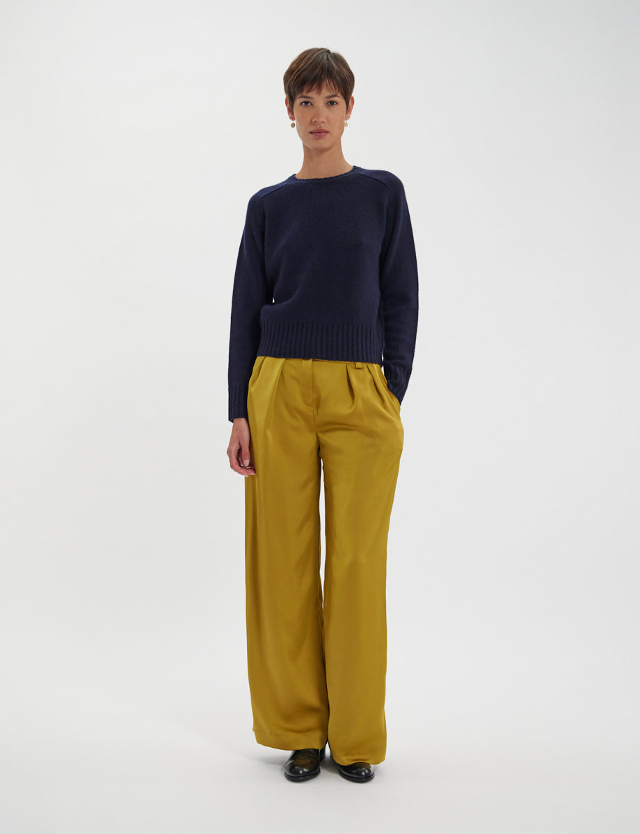 15qty NEW  / Pull Arthur en laine et cachemire mélangé -  Blue Navy