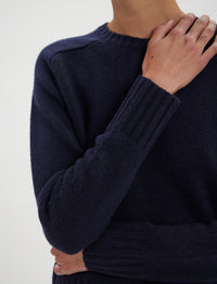 15qty NEW  / Pull Arthur en laine et cachemire mélangé -  Blue Navy
