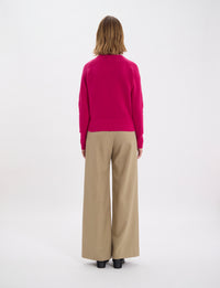 14qty NEW  / Pull Arthur en laine et cachemire mélangé -  Pink