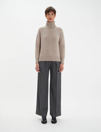 14qty NEW  / Pull Aiden en laine et cachemire mélangé -  Beige