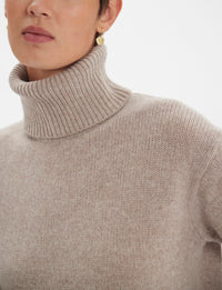 14qty NEW  / Pull Aiden en laine et cachemire mélangé -  Beige