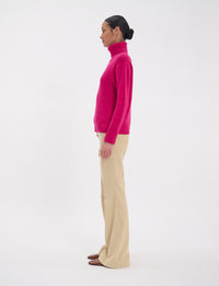 22qty NEW  / Pull Aiden en laine et cachemire mélangé -  Pink