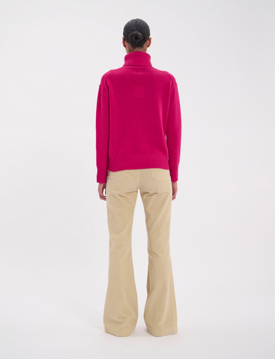 22qty NEW  / Pull Aiden en laine et cachemire mélangé -  Pink