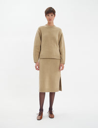 44qty NEW  / Pull Paulin en cachemire -  Light Camel