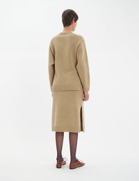 44qty NEW  / Pull Paulin en cachemire -  Light Camel