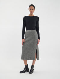 40qty NEW  / Jupe Damia en cachemire -  Mid Grey