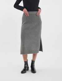 40qty NEW  / Jupe Damia en cachemire -  Mid Grey
