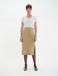 39qty NEW  / Jupe Damia en cachemire -  Light Camel