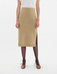 39qty NEW  / Jupe Damia en cachemire -  Light Camel