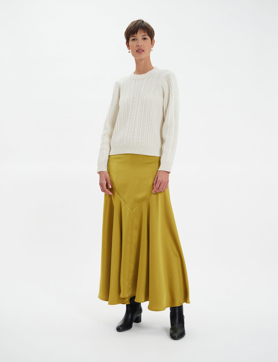 16qty NEW  / Pull Marlon en cachemire -  White