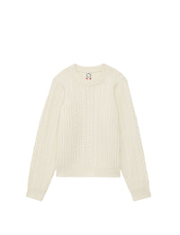 16qty NEW  / Pull Marlon en cachemire -  White