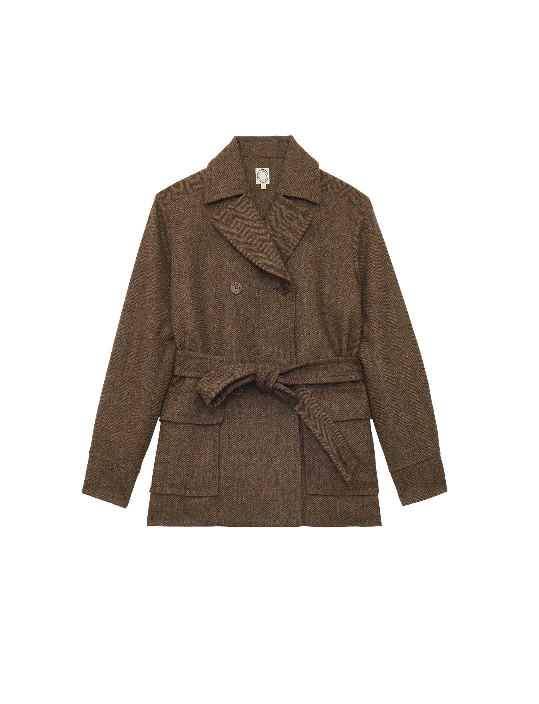 6qty NEW  / Manteau Romaric en laine -  Brown