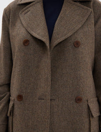 6qty NEW  / Manteau Romaric en laine -  Brown