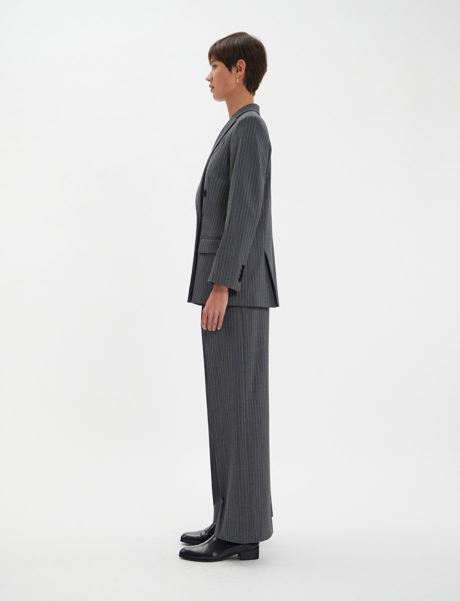 2qty NEW  / Pantalon Marlène en laine -  Grey