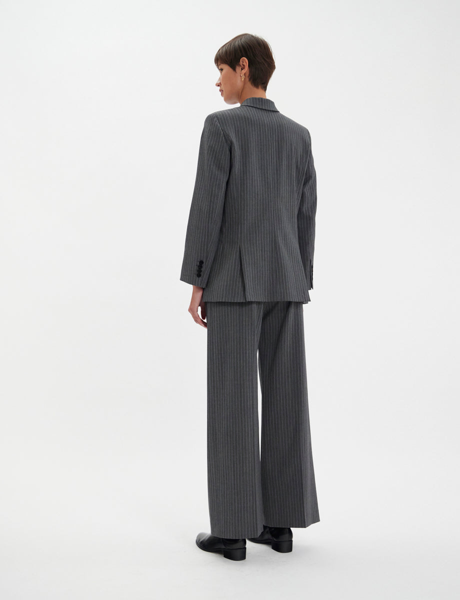2qty NEW  / Pantalon Marlène en laine -  Grey