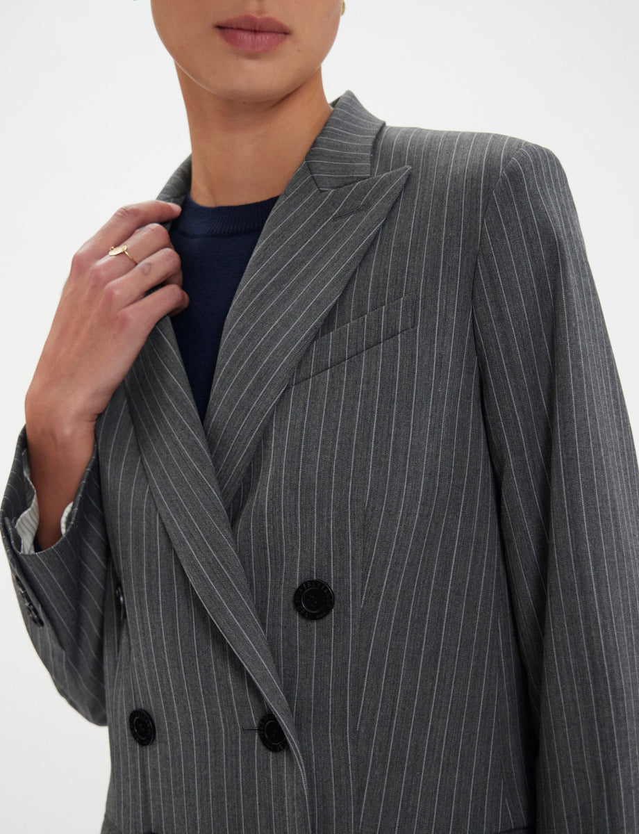 2qty NEW  / Pantalon Marlène en laine -  Grey