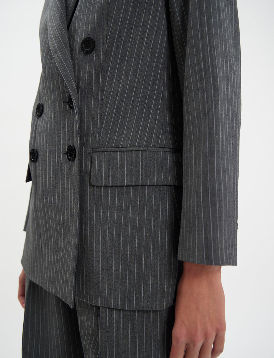 2qty NEW  / Pantalon Marlène en laine -  Grey