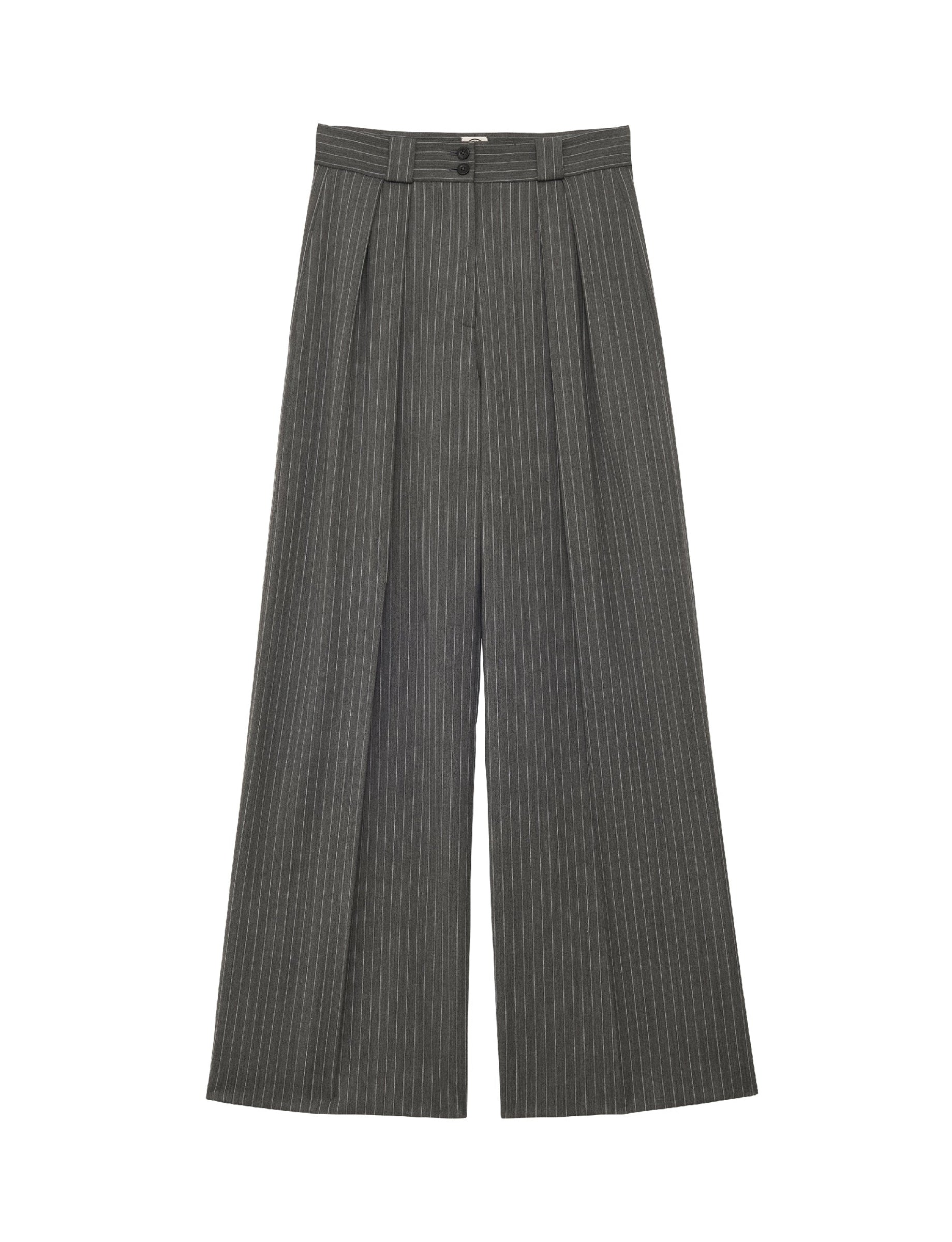 2qty NEW  / Pantalon Marlène en laine -  Grey