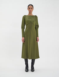 6qty NEW  / Robe cocktail Alberta -  Khaki