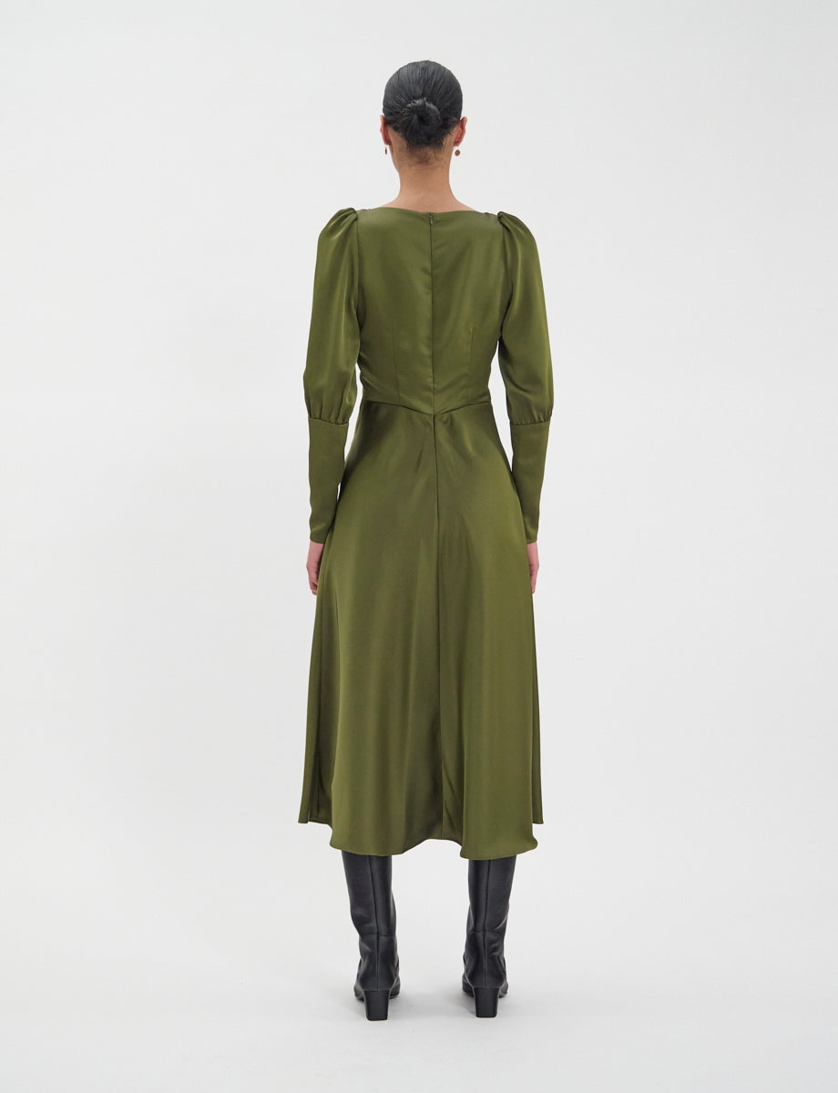 6qty NEW  / Robe cocktail Alberta -  Khaki