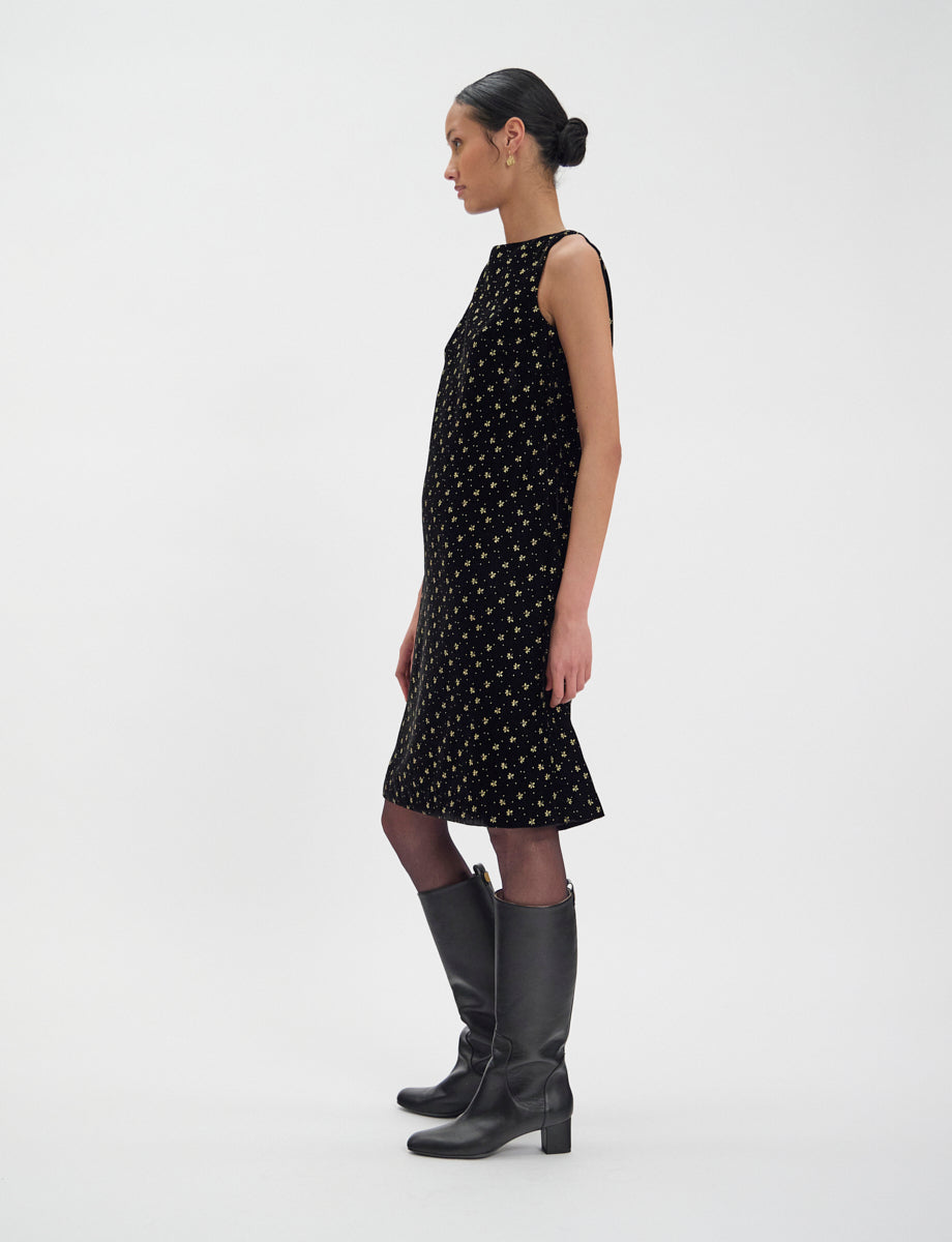 2qty NEW  / Robe cocktail Madeleine -  Black
