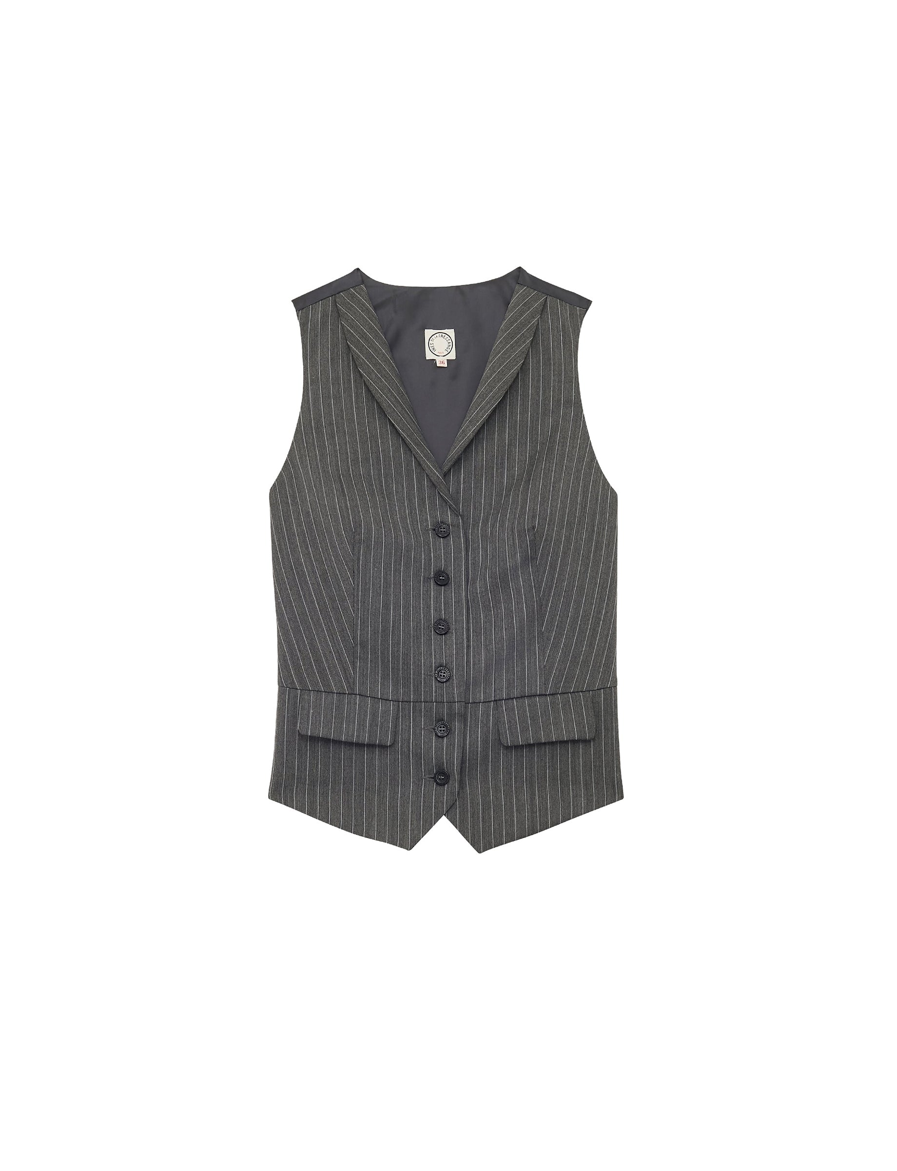 13qty NEW  / Gilet Robinson en laine -  Grey