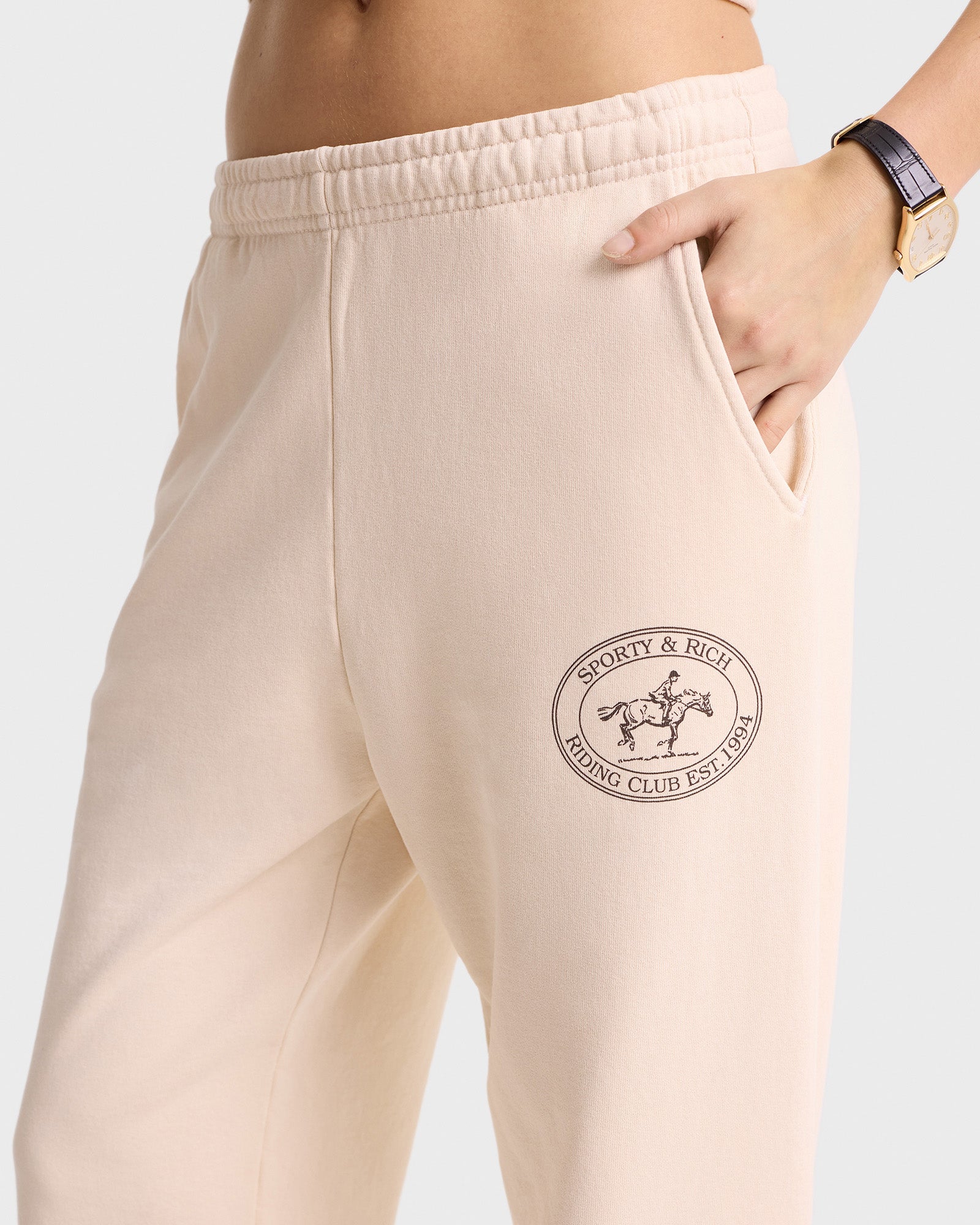 Pantalon de survêtement Riding Club imprimé - Cream