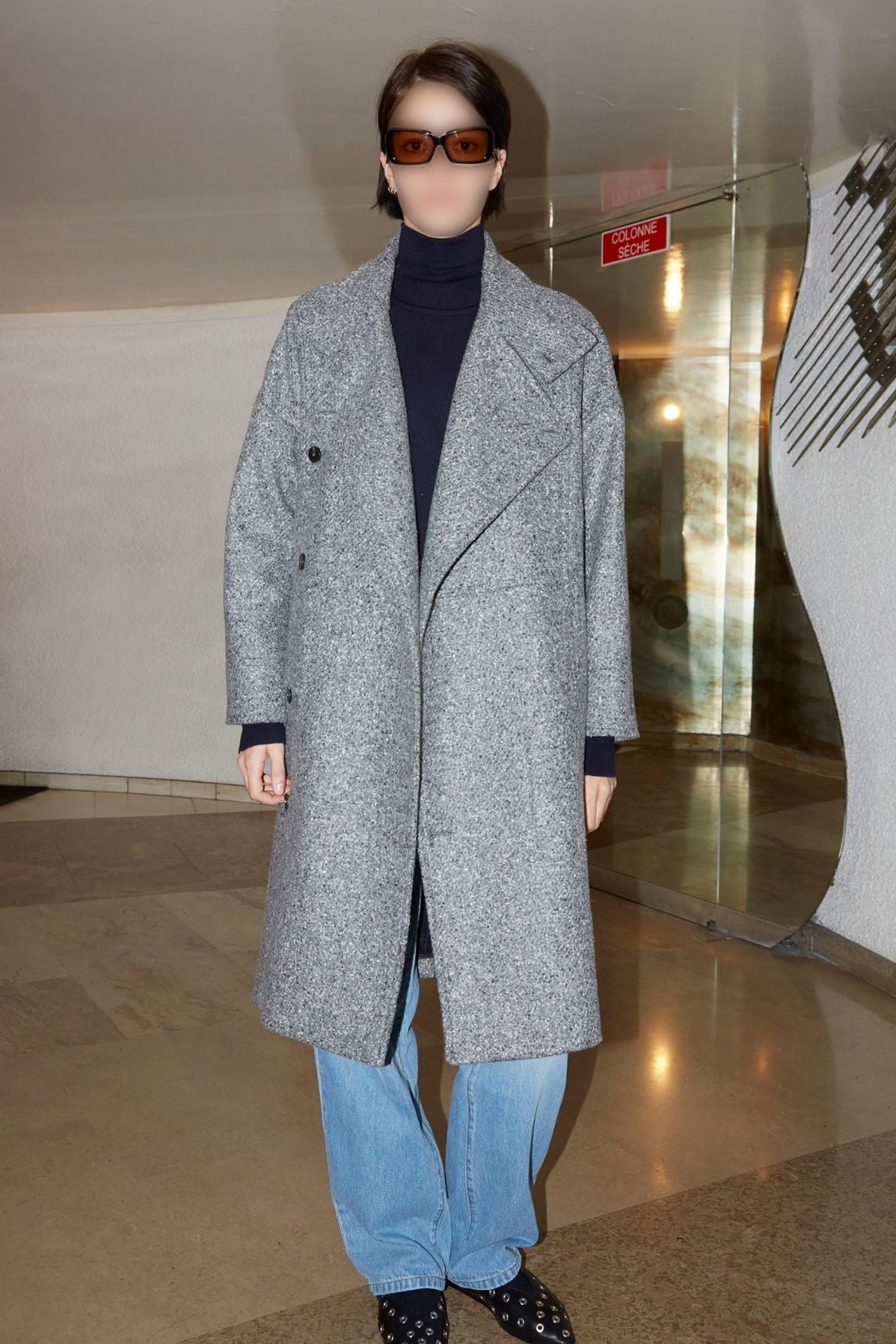 Rosy wool coat - Grey