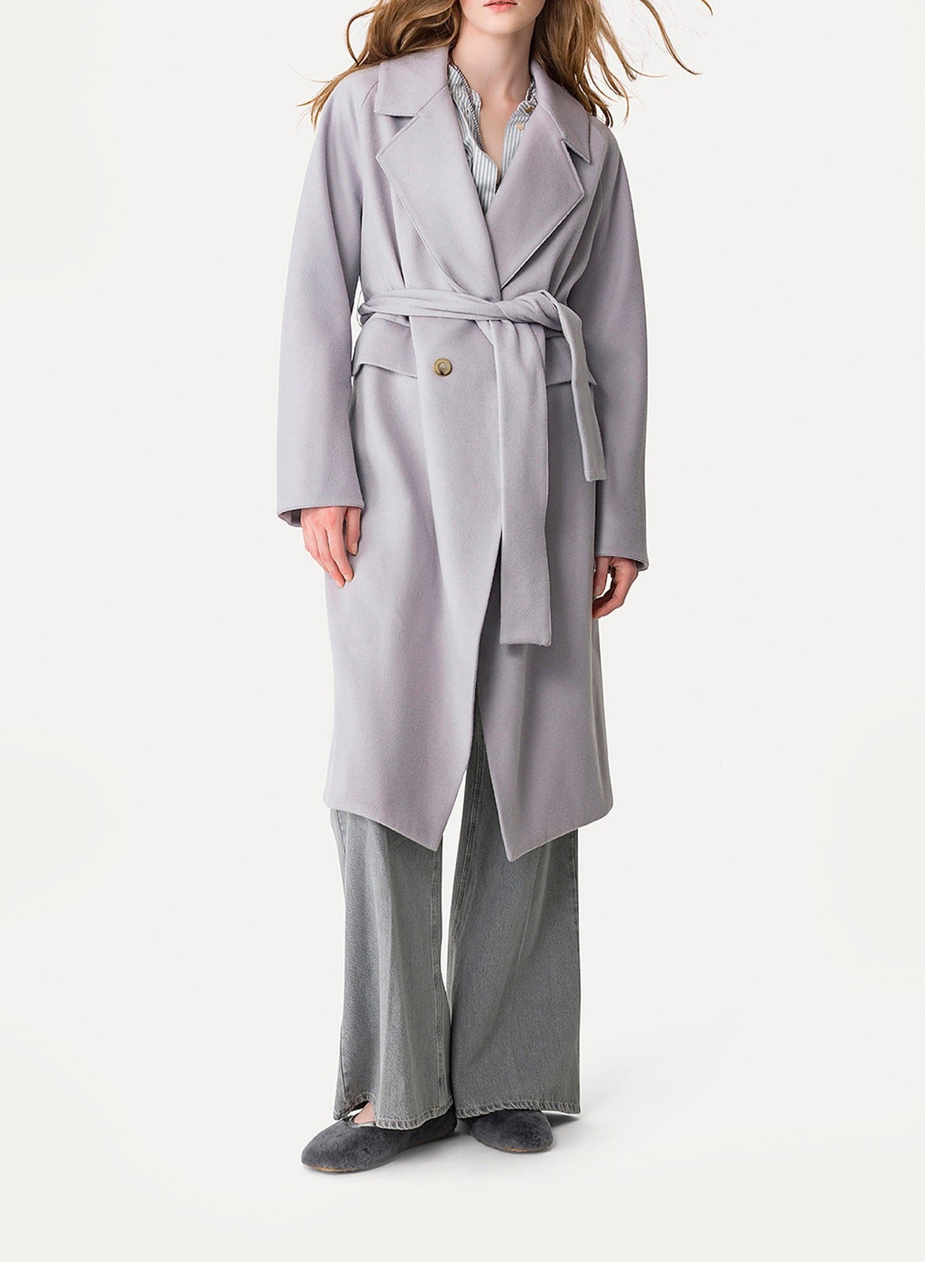 Manteau mi-long en laine et cachemire léger - Nebbiolina
