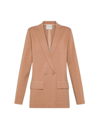 Veste oversize en laine cachemire mélangé - Noisette