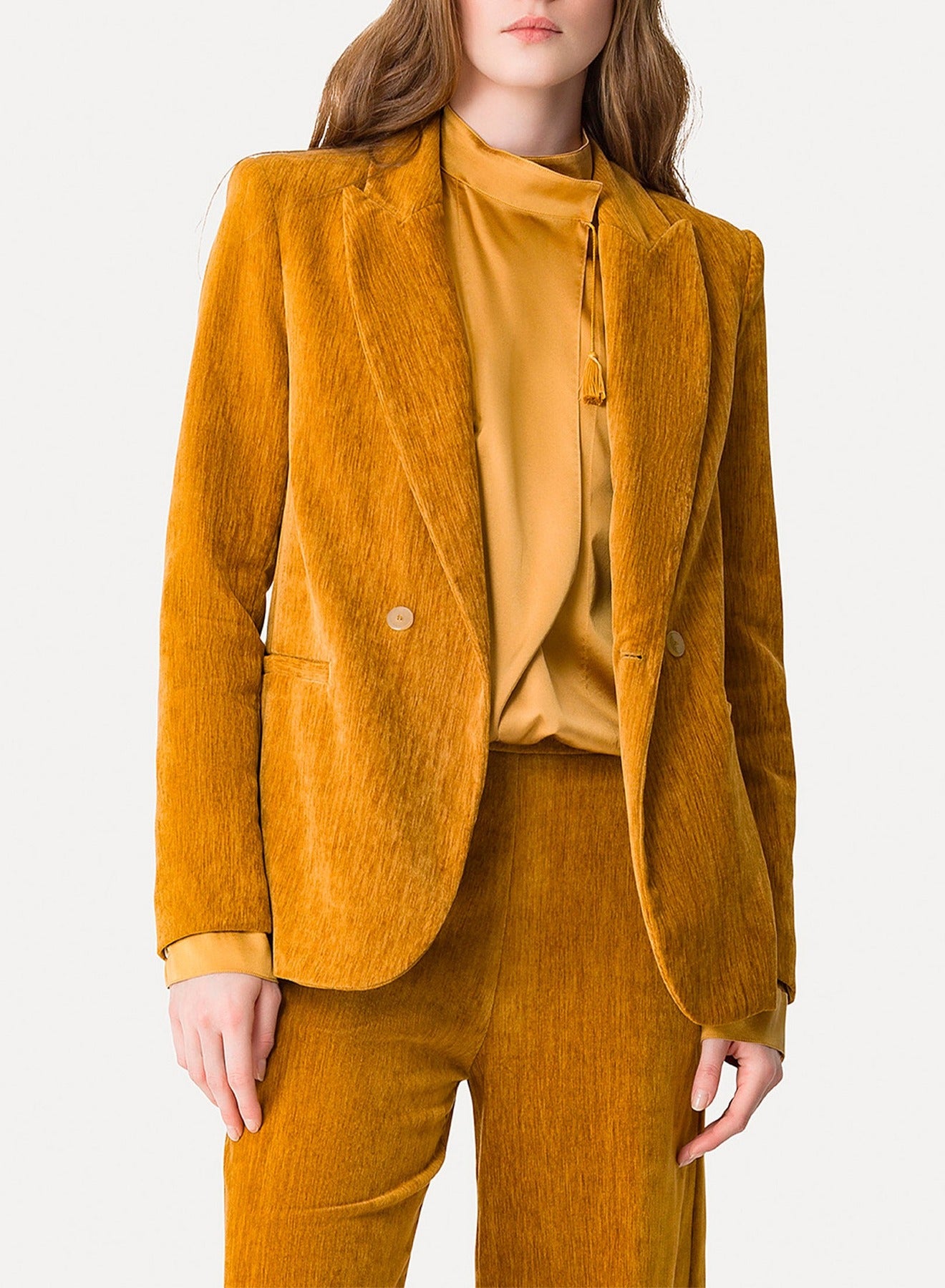 Veste à double boutonnage en velours double - Ambra